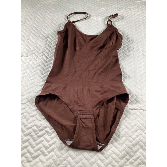 Brown Womens Shapewear Bodysuit Seamless Compression Slimming Undergarment NWOT - Picture 1 of 3